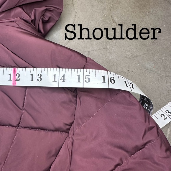 Cole Haan Women’s Merlot Hooded Down & Feather Puffer Jacket Sz Xs - Picture 10 of 11